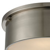 Elk Lighting Simpson 3-Lght Flush Mount in Brushed Nckl with Frosted Wht Diffuser 11821/3